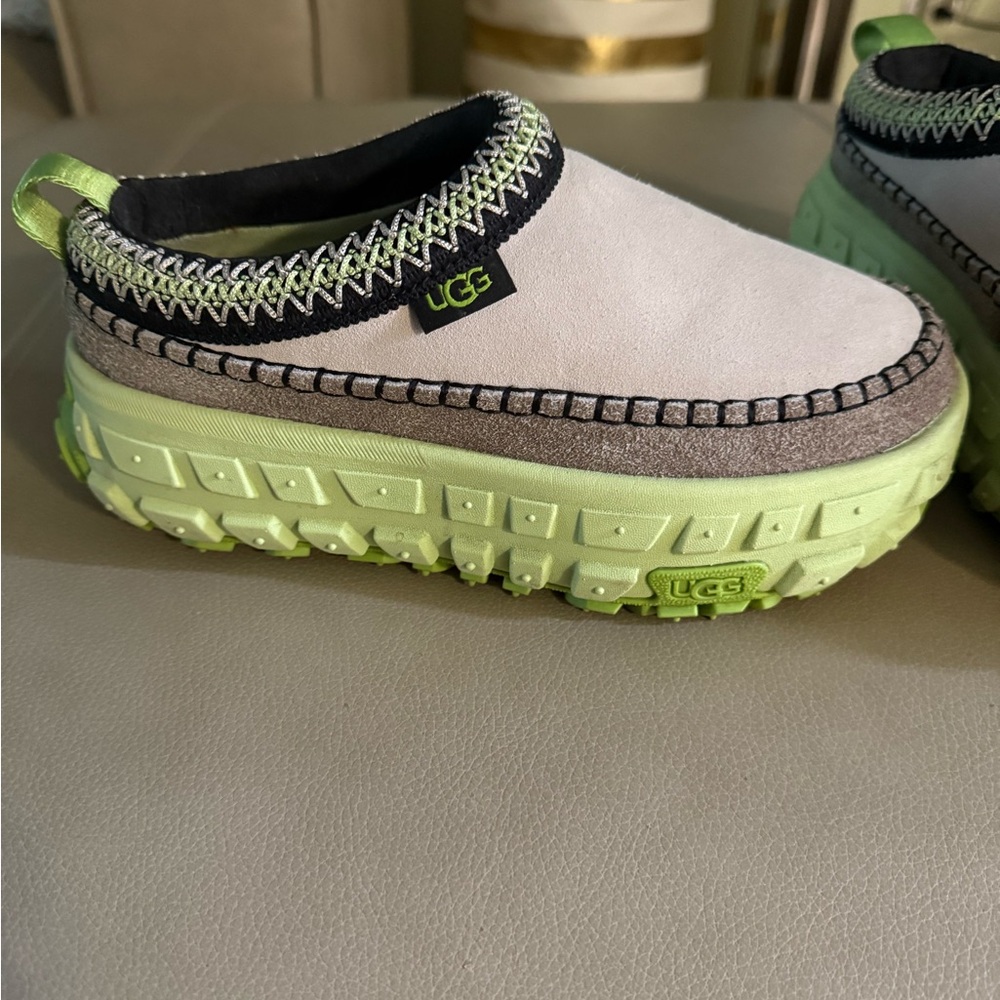 UGG Cream and Green clogs with Cushioned Comfort